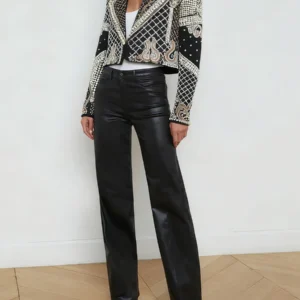 Modelo Boston.-Chaqueta Negra con Pedrería | Diseño Corta, Elegante