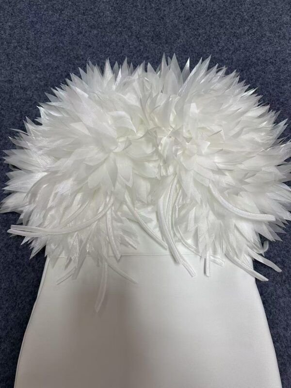 Modelo Checa.-vestido bandage plumas - Imagen 3