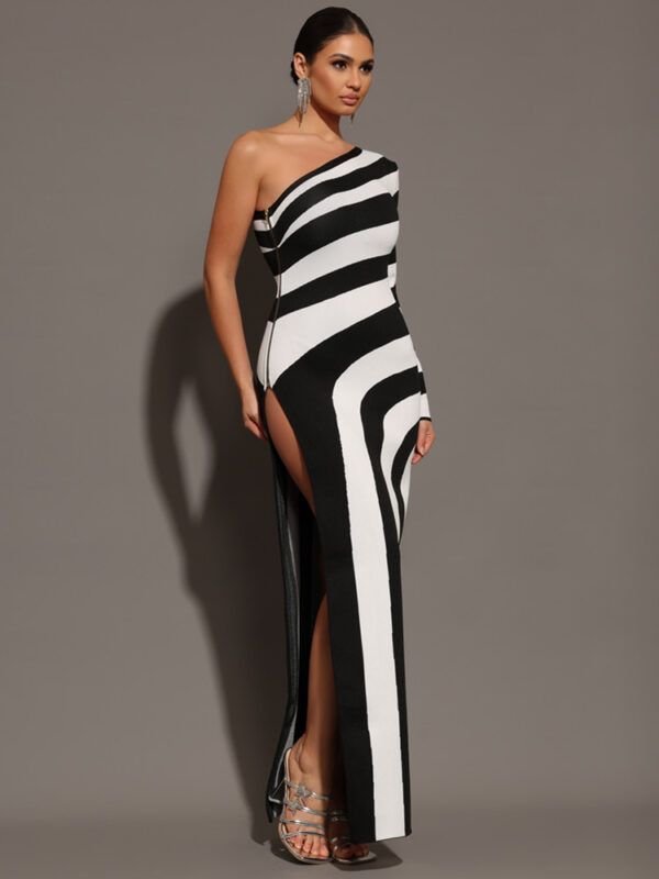 Modelo Hazal- Vestido largo bicolor - Imagen 2