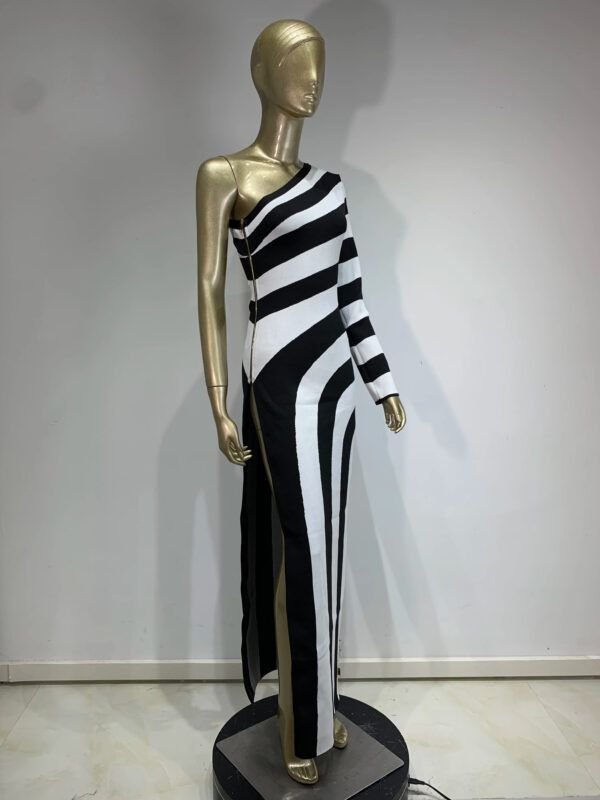 Modelo Hazal- Vestido largo bicolor - Imagen 5