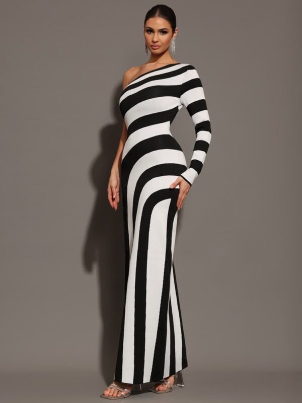 Modelo Hazal- Vestido largo bicolor - Imagen 3