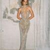 Modelo Sivel.Vestido pedreria